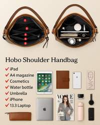 Nordvesk™ Luksus Hobo Håndveske – 3-Delt Sett