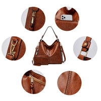 Nordvesk™ Luksus Hobo Håndveske – 3-Delt Sett