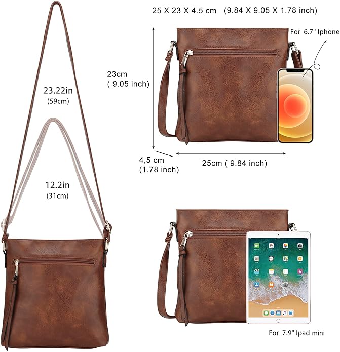 Nordvesk™ Luksus Hobo Håndveske – 3-Delt Sett